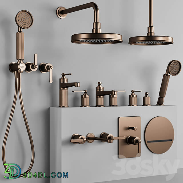 GESSI VENTI 20 Bathroom faucet set 1 3D Models 3DSKY