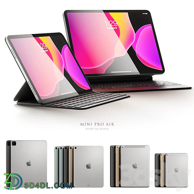 Apple iPad collection PC other electronics 3D Models 3DSKY