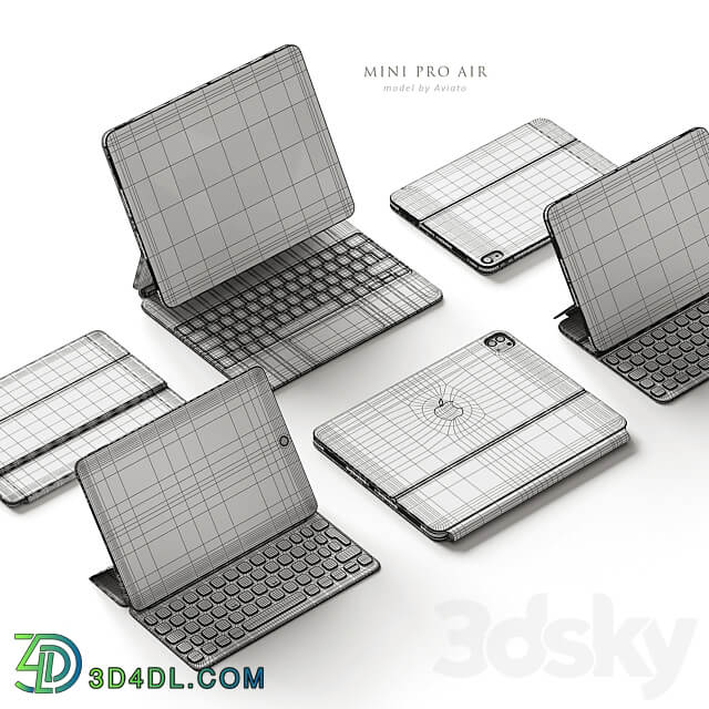Apple iPad collection PC other electronics 3D Models 3DSKY