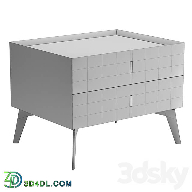 Bedside table LIGHT GRAY Sideboard Chest of drawer 3D Models 3DSKY