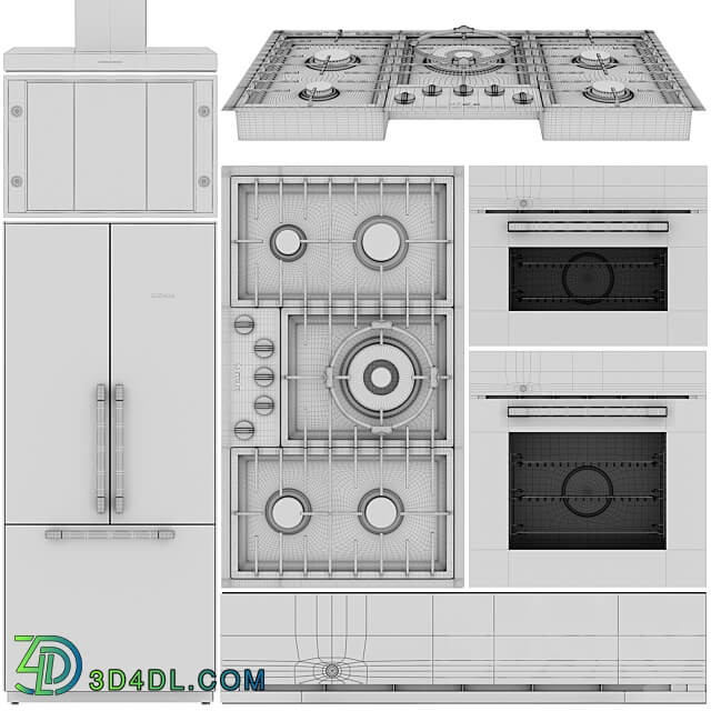 Miele appliance set 01 3D Models 3DSKY