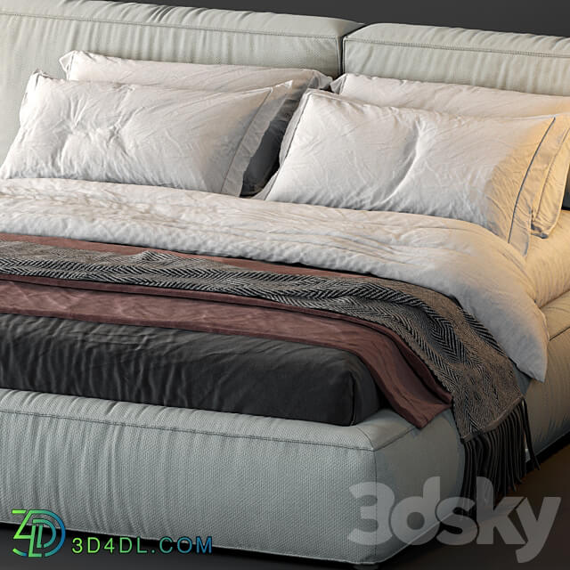 Bonaldo Fluff Bed Bed 3D Models 3DSKY