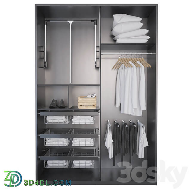 Cupboard with filling Wardrobe Display cabinets 3D Models 3DSKY