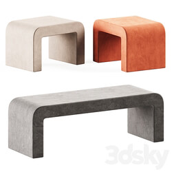Reeno Benchh by Grazia Co Upholstered bench 3D Models 3DSKY 