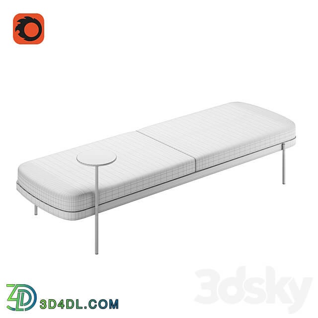 Bench Abisko AB 3P00 from True Design 3D Models 3DSKY