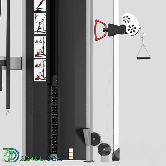 Star Trac INSTINCT DUAL ADJUSTABLE PULLEY 3D Models 3DSKY