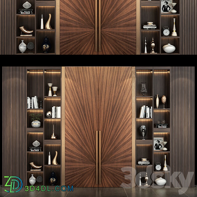 Furniture composition set 284 Wardrobe Display cabinets 3D Models 3DSKY