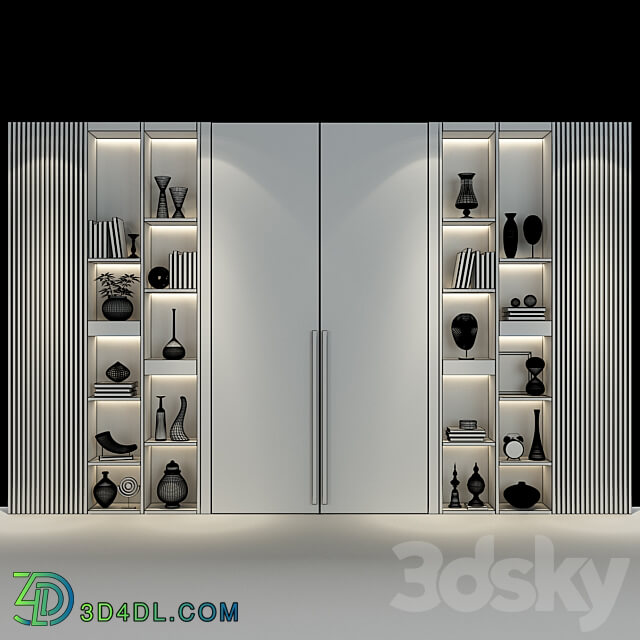 Furniture composition set 284 Wardrobe Display cabinets 3D Models 3DSKY