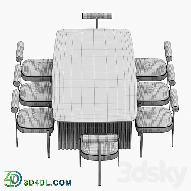 Caillou Table Chair by Liu Jo Table Chair 3D Models 3DSKY