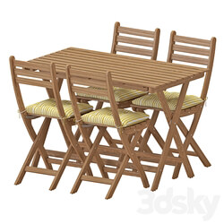 IKEA ASKHOLMEN Table And Chairs Table Chair 3D Models 3DSKY 