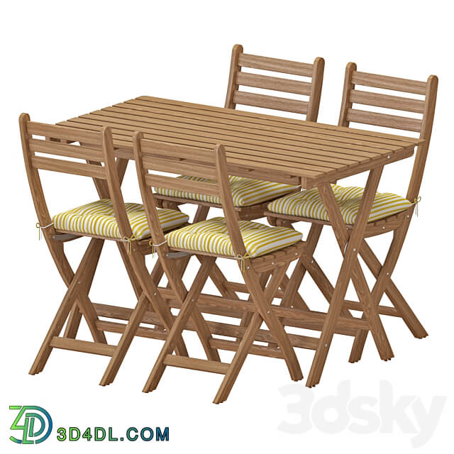 IKEA ASKHOLMEN Table And Chairs Table Chair 3D Models 3DSKY