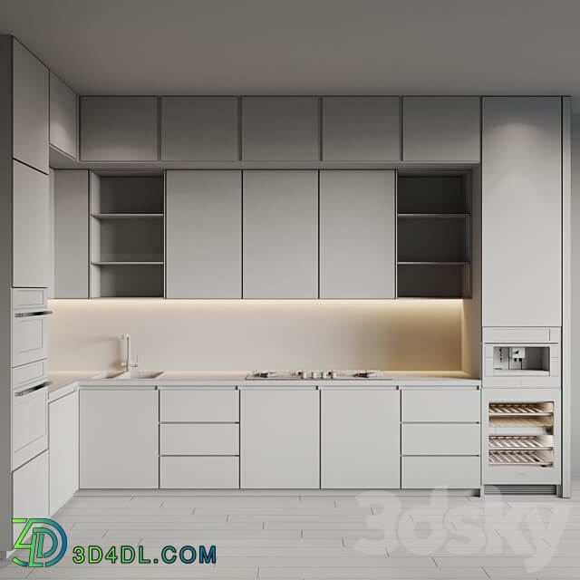 kitchen modern 42 Kitchen 3D Models 3DSKY