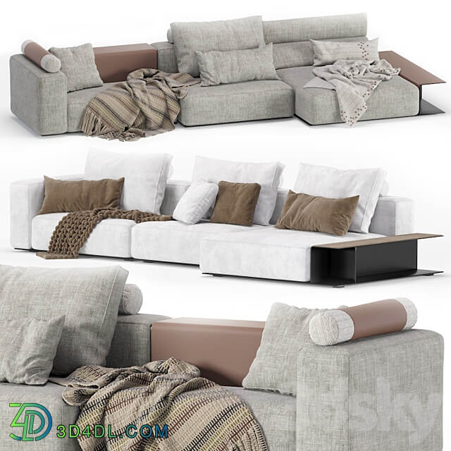 Westside Modular Sofa Poliform 3 Seat 2 Version 3D Models 3DSKY