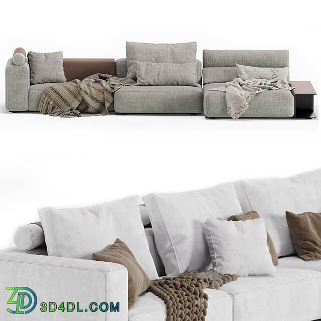 Westside Modular Sofa Poliform 3 Seat 2 Version 3D Models 3DSKY