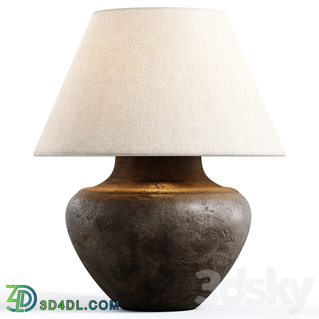 Zara Home The black ceramic base lamp 3D Models 3DSKY