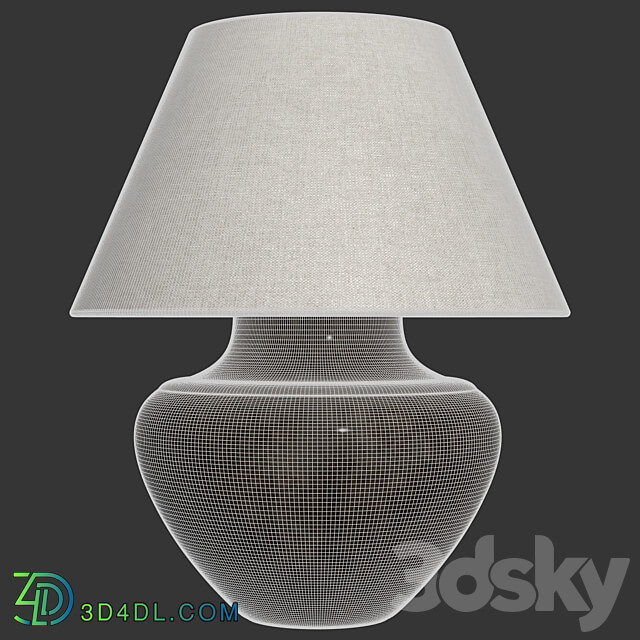 Zara Home The black ceramic base lamp 3D Models 3DSKY