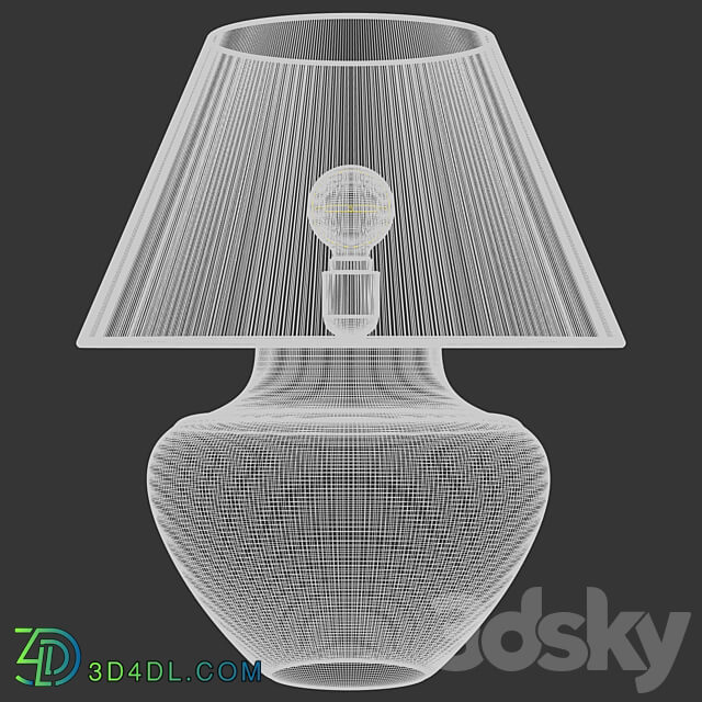 Zara Home The black ceramic base lamp 3D Models 3DSKY
