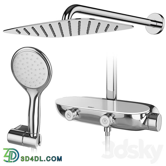 Faucets and shower systems Grohe and IDEAL standard set 146 Faucet 3D Models 3DSKY