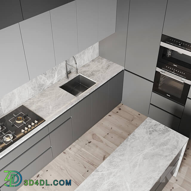 kitchen 0130 Kitchen 3D Models 3DSKY