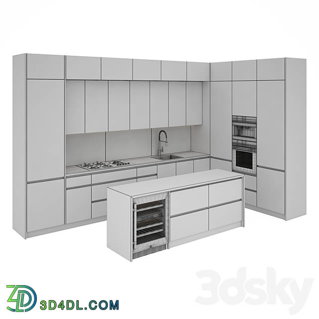 kitchen 0130 Kitchen 3D Models 3DSKY