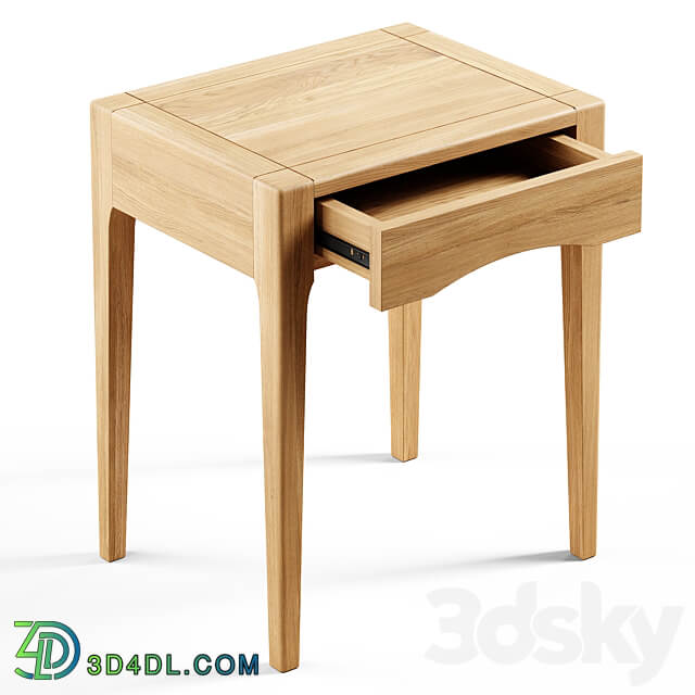 Zara Home The oak wood bedside table with drawer Sideboard Chest of drawer 3D Models 3DSKY