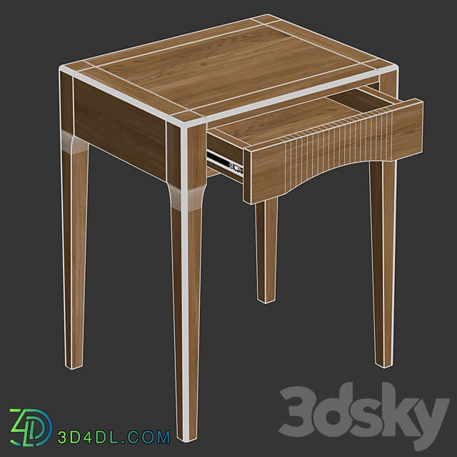 Zara Home The oak wood bedside table with drawer Sideboard Chest of drawer 3D Models 3DSKY