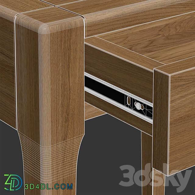 Zara Home The oak wood bedside table with drawer Sideboard Chest of drawer 3D Models 3DSKY