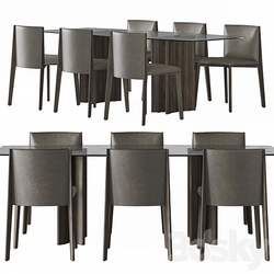 porada dining set v4 Table Chair 3D Models 3DSKY 
