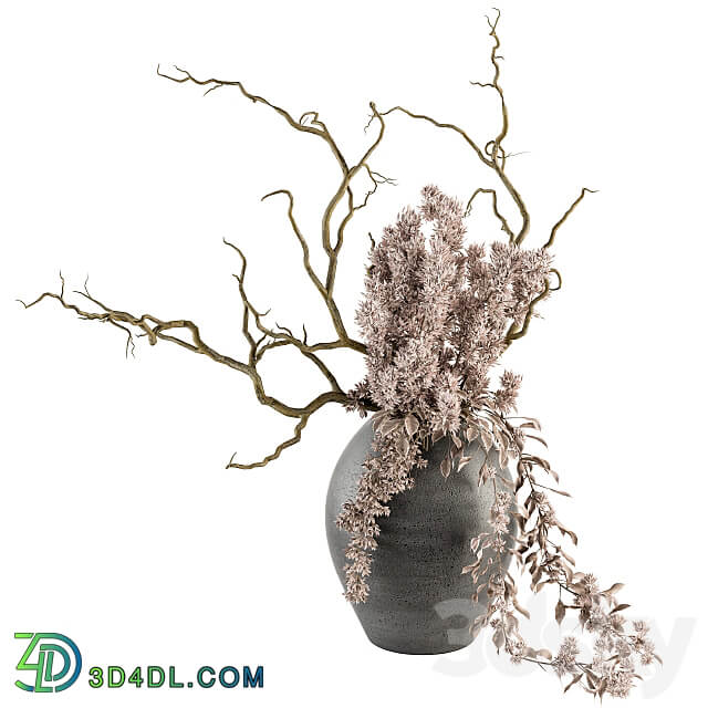 Dried Branch in Concrete vase 71 3D Models 3DSKY