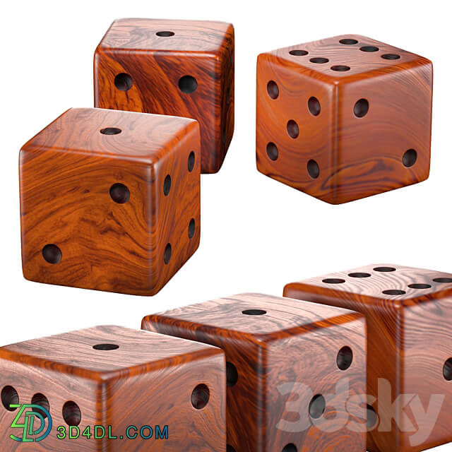 Dice side table 3D Models 3DSKY