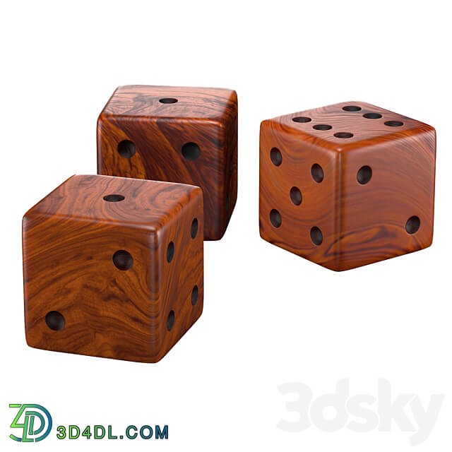 Dice side table 3D Models 3DSKY