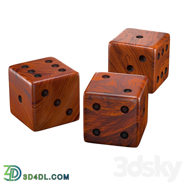 Dice side table 3D Models 3DSKY