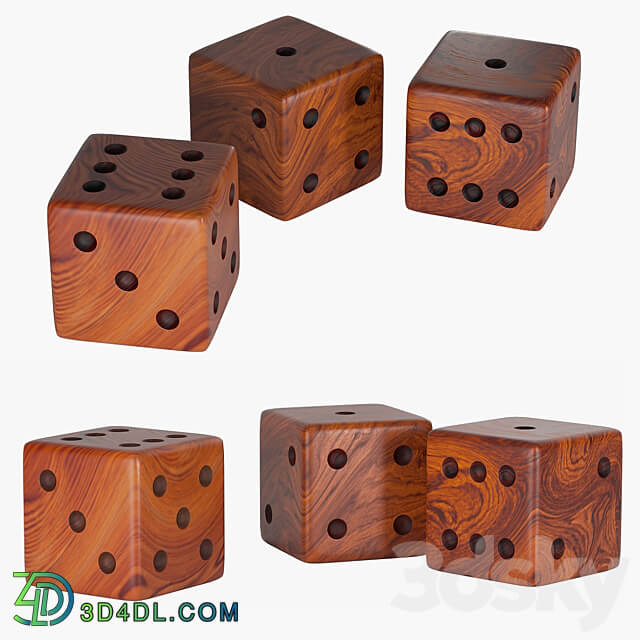 Dice side table 3D Models 3DSKY