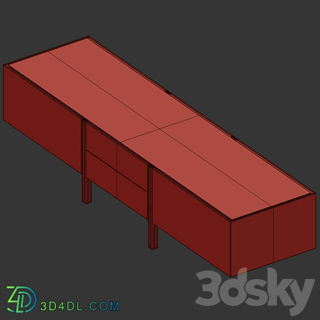TV cabinet Edge Sideboard Chest of drawer 3D Models 3DSKY