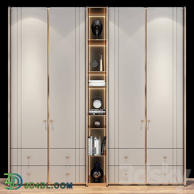 Furniture composition set 290 Wardrobe Display cabinets 3D Models 3DSKY