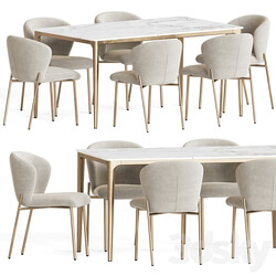 Dining Set 55 Table Chair 3D Models 3DSKY 