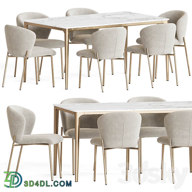 Dining Set 55 Table Chair 3D Models 3DSKY