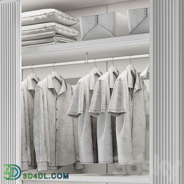 WARDROBE 01 Wardrobe Display cabinets 3D Models 3DSKY