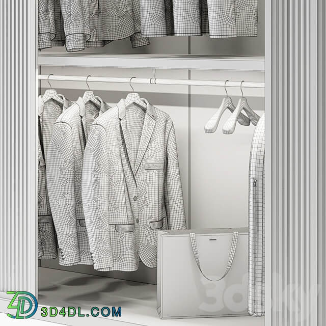 WARDROBE 01 Wardrobe Display cabinets 3D Models 3DSKY