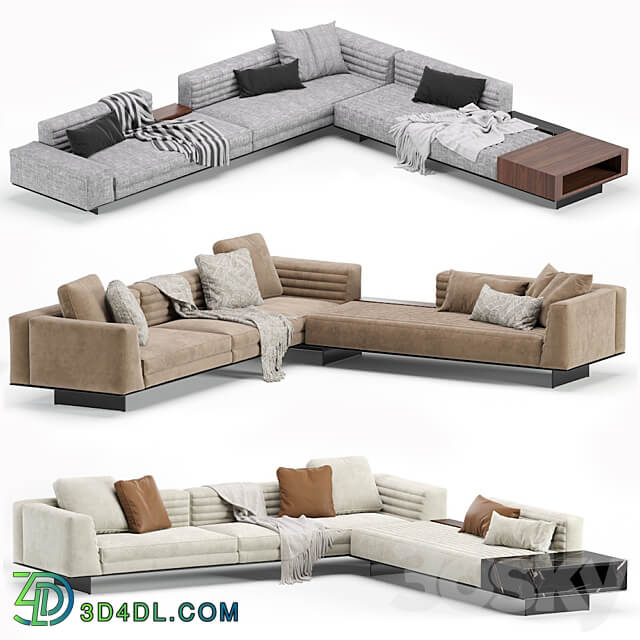 Minotti roger modular sofa 3D Models 3DSKY