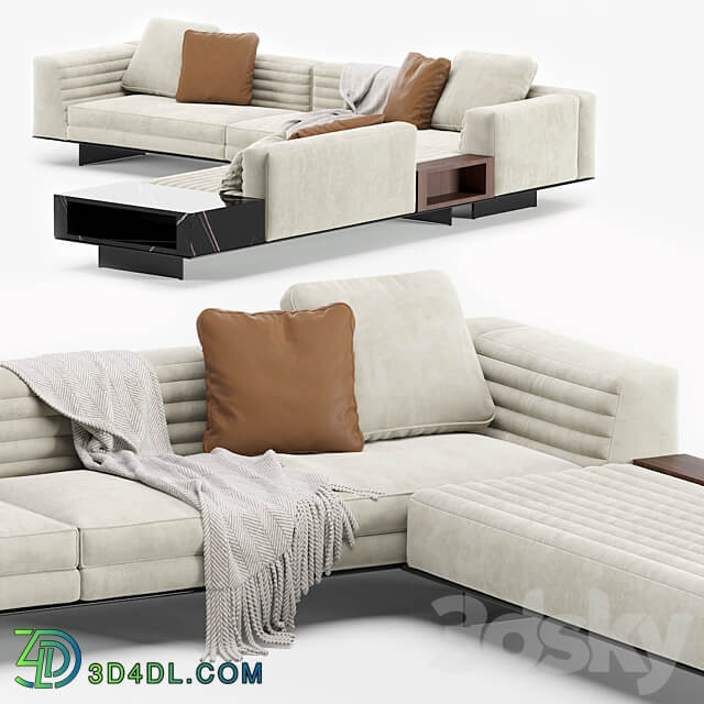 Minotti roger modular sofa 3D Models 3DSKY