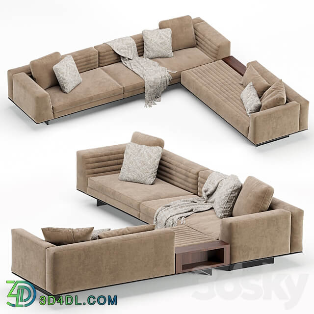 Minotti roger modular sofa 3D Models 3DSKY