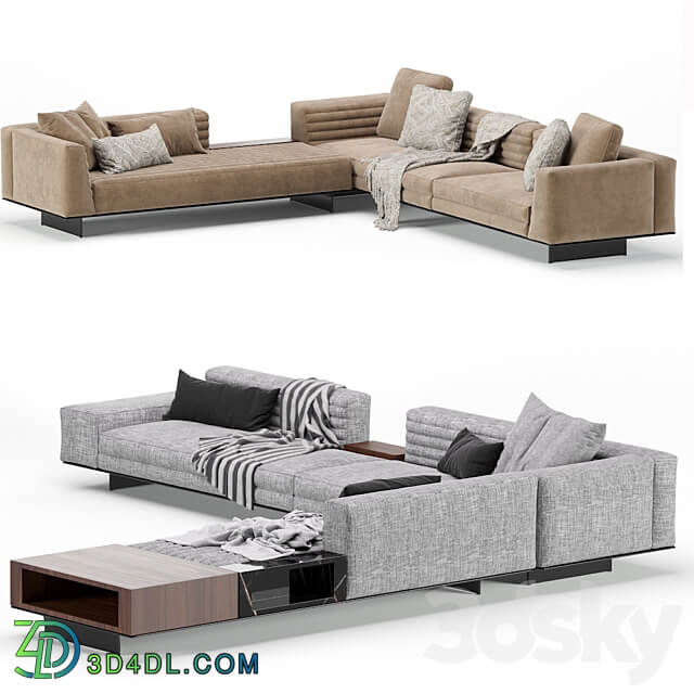 Minotti roger modular sofa 3D Models 3DSKY