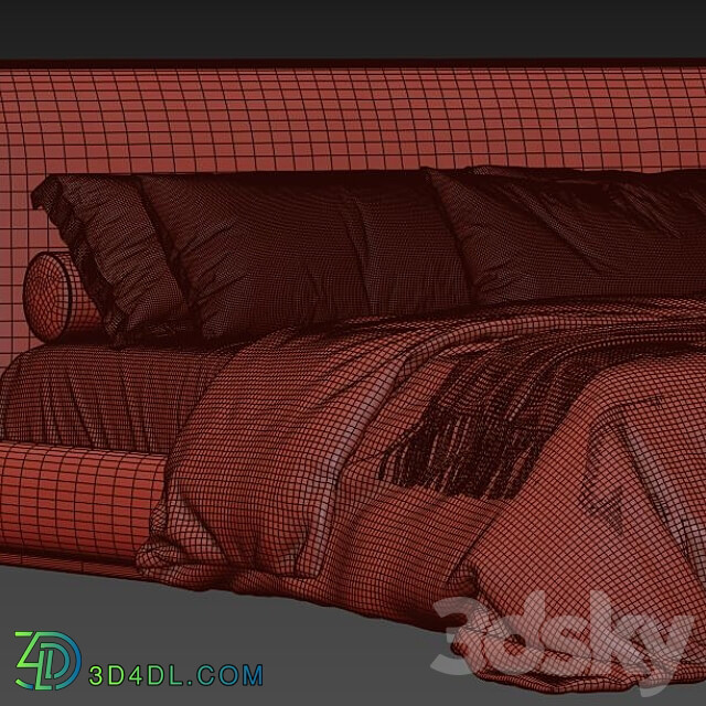 King bed minotti andersen Bed 3D Models 3DSKY