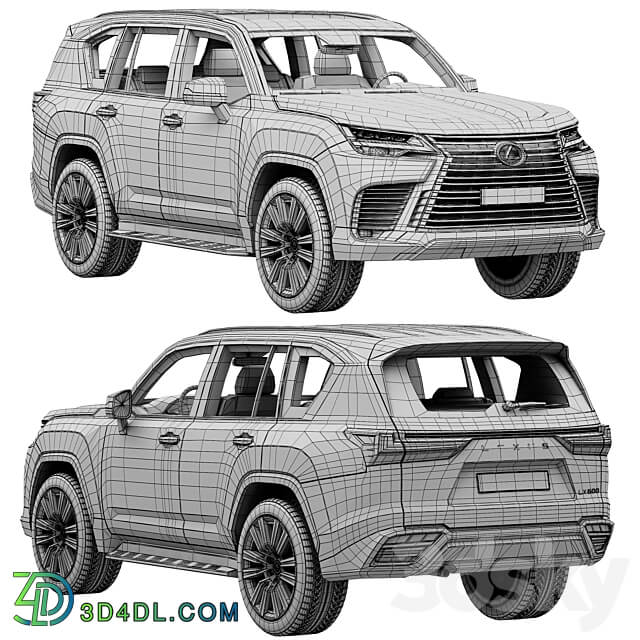 Lexus LX600 2022 3D Models 3DSKY
