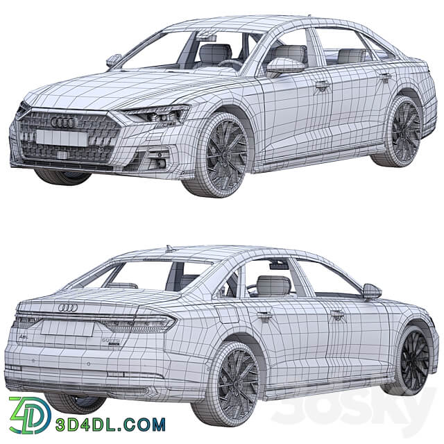 Audi A8 L 2022 3D Models 3DSKY