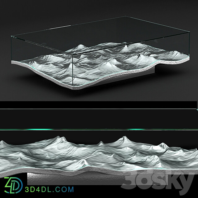 LIQUID ALUMINUM LOW TABLE 3D Models 3DSKY