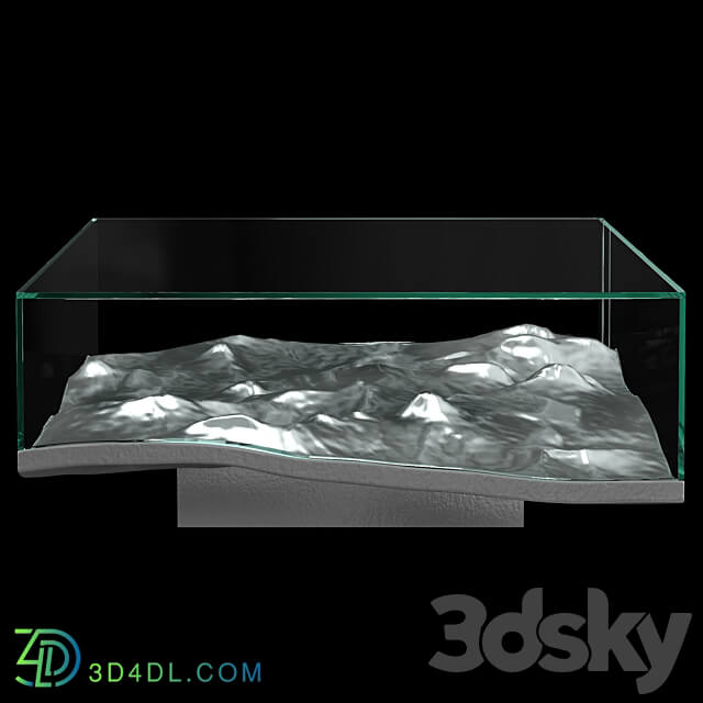 LIQUID ALUMINUM LOW TABLE 3D Models 3DSKY