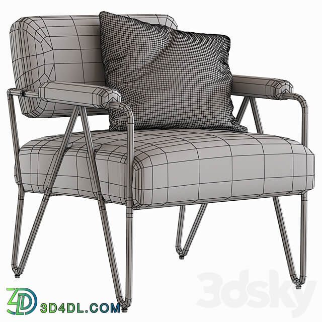 Coco Republic Lydia Occasional Chair 3D Models 3DSKY