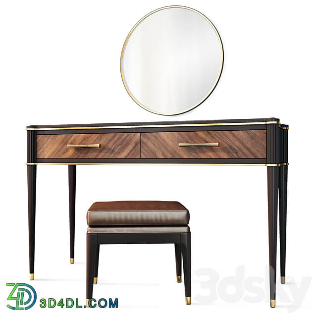 Dressing table console with mirror Venice. Dressing table vanity by Classico Italiano 3D Models 3DSKY